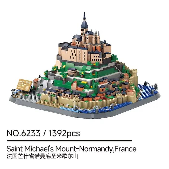 Modèle miniature MOC Mont Saint-Michel de 1392 pièces