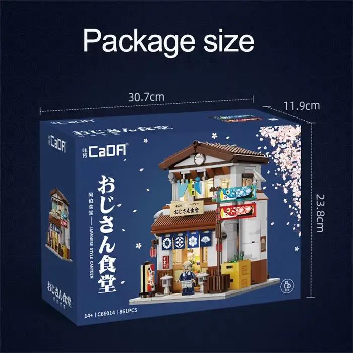 Cada LED ville Style japonais cantine maison Architecture blocs de construction fin de nuit
