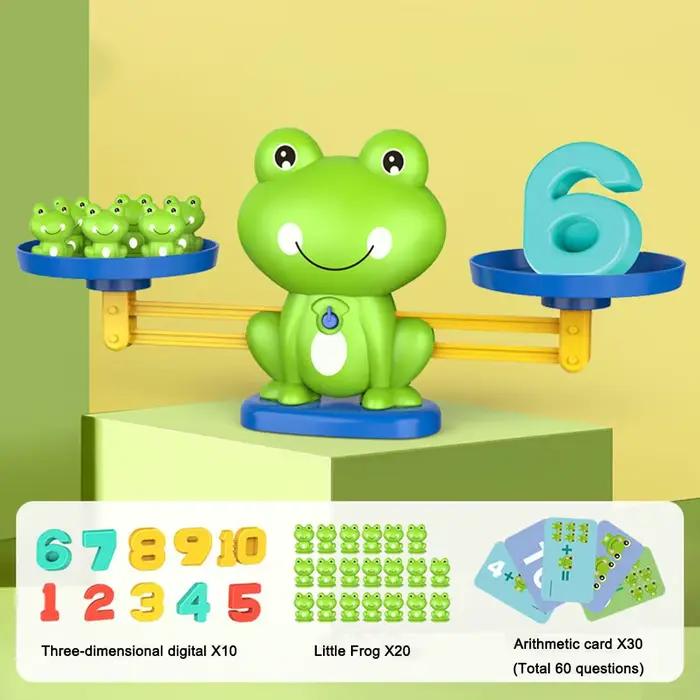 Jouets mathématiques amusants à l'échelle de grenouille pour enfants