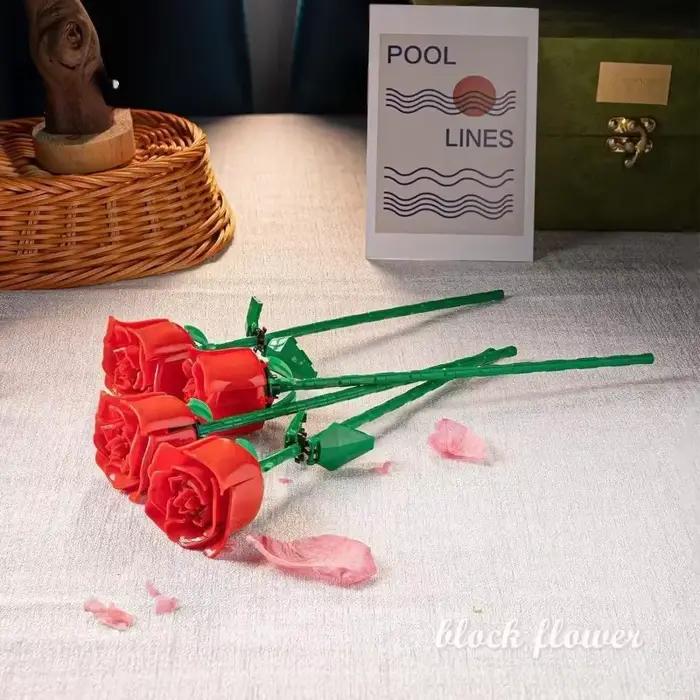 Bloc de construction de roses à fleurs éternelles