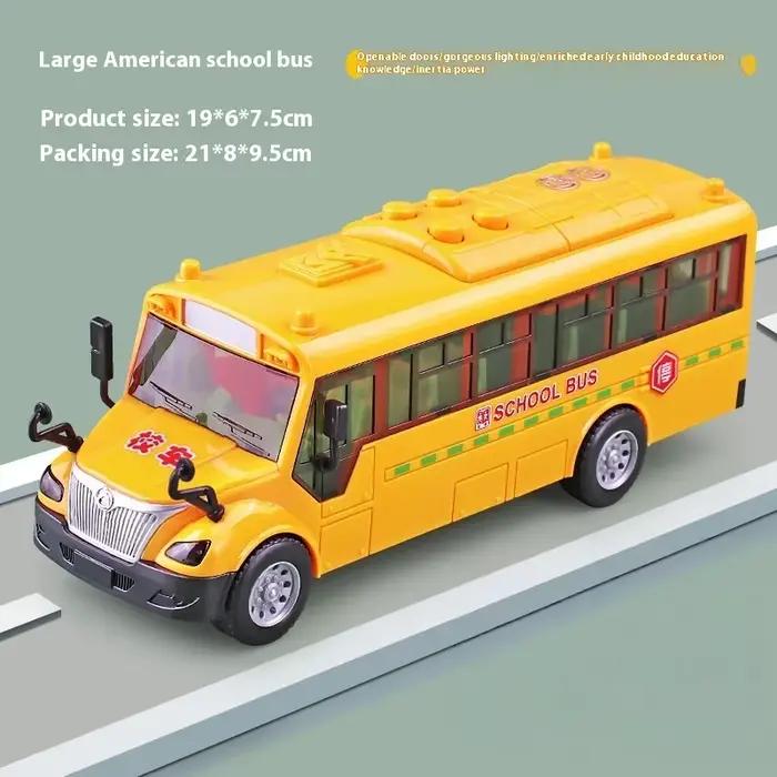 Bus scolaire jouet éducatif à rétrofriction 1:30