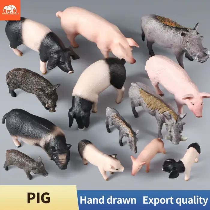 Ensemble de Figurines d'Animaux de Ferme Avicole Jouets Éducatifs pour Enfants Décoration Occasion Spéciale Noël Nouvel An