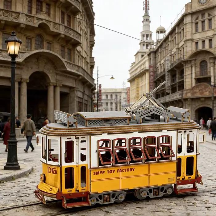 Puzzle 3D en bois Tram : Modèles réduits de tramway