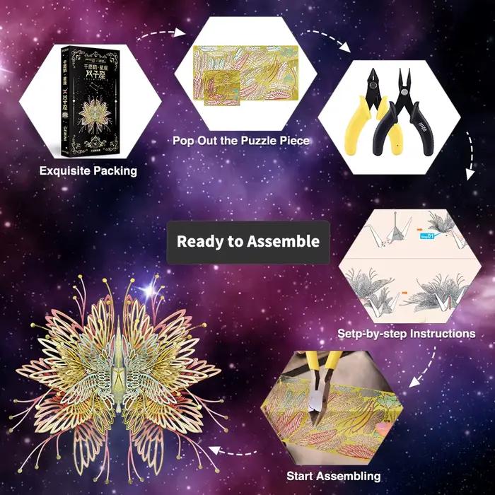 Piececool-Puzzle en métal 3D, kit de modèle d'assemblage GEMINI, puzzle Constellation, jouet de bricolage, cadeaux d'anniversaire