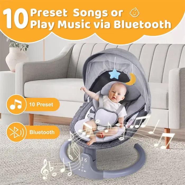 Berceau électrique pour bébé avec moustiquaire