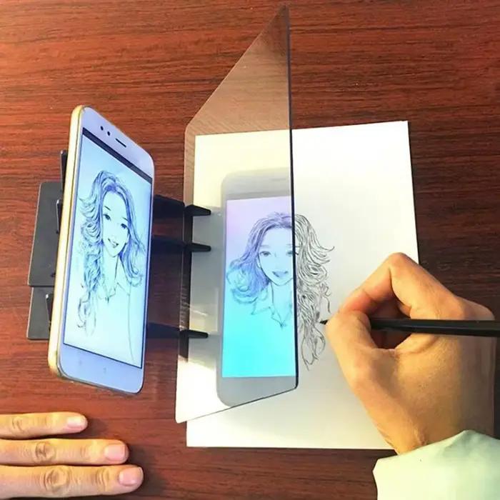 Planche à dessin, Projection