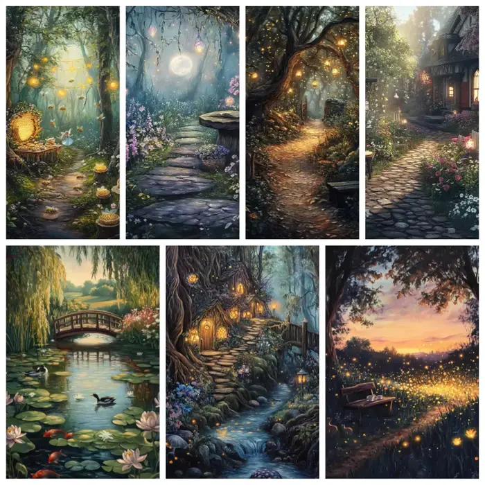 Puzzle Paysage Forêt Fantastique 1000 Pièces, Décoration Maison, Jeux de Puzzle pour Adultes, Amusement en Famille, Puzzles au Sol, Jouets Éducatifs pour Enfants