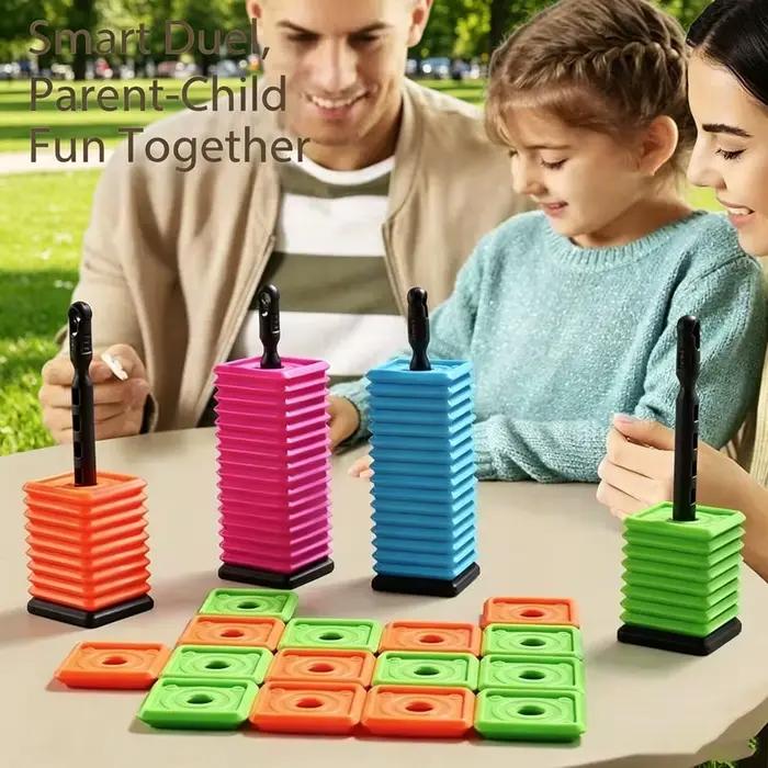 Jeu de Gobang éducatif portable 2026 – Échecs de table faciles à transporter – Jeu de société de bureau cinq-en-un pour enfants et adultes – Idée cadeau