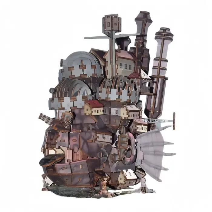 Puzzle 3D en bois Château Mobile - Kit de construction DIY stimulant pour adultes et adolescents