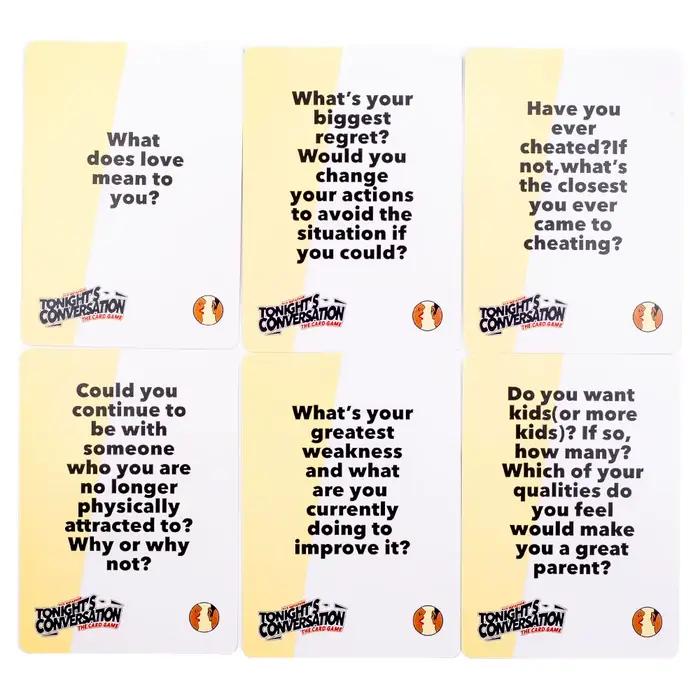CONVERSAISON DU SOIR : 100 questions ouvertes - Édition Soirée Romantique - Jeu de cartes pour des couples stimulés et éblouis