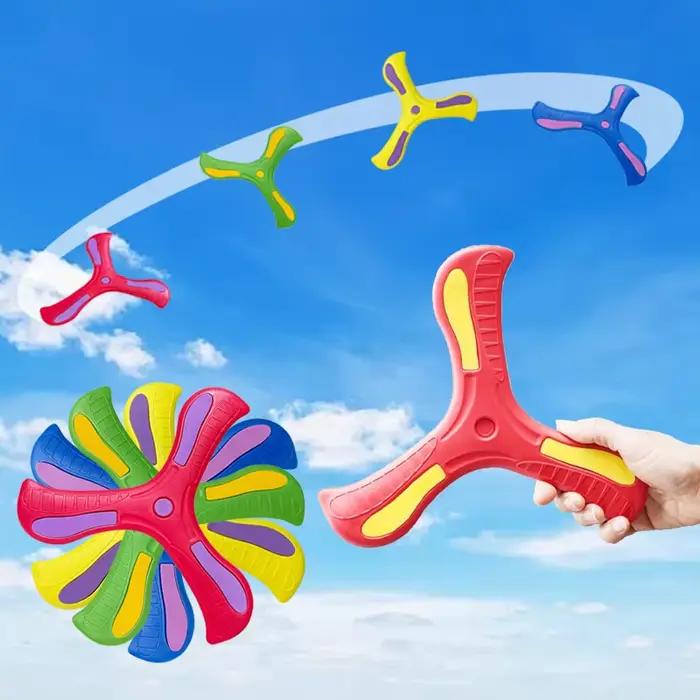 Boomerang AMZSTEM en EVA de 3-12 ans et Adultes Jouet de Sport Interactif Croisé à Trois Feuilles Occasions Extérieures Familiales