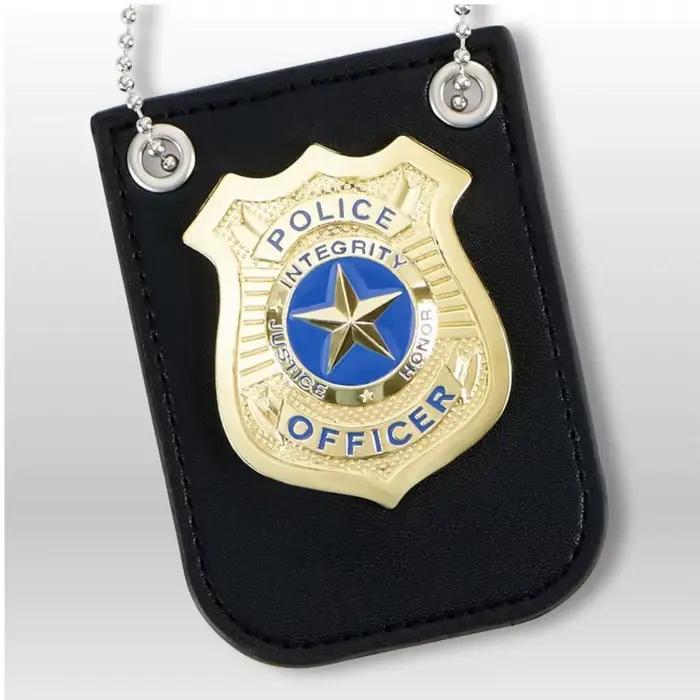 Badge de Police pour déguisement, jeu de Simulation avec chaîne, jeu de rôle de Police, jouet, Clip de ceinture, Simulation d'officier de Police