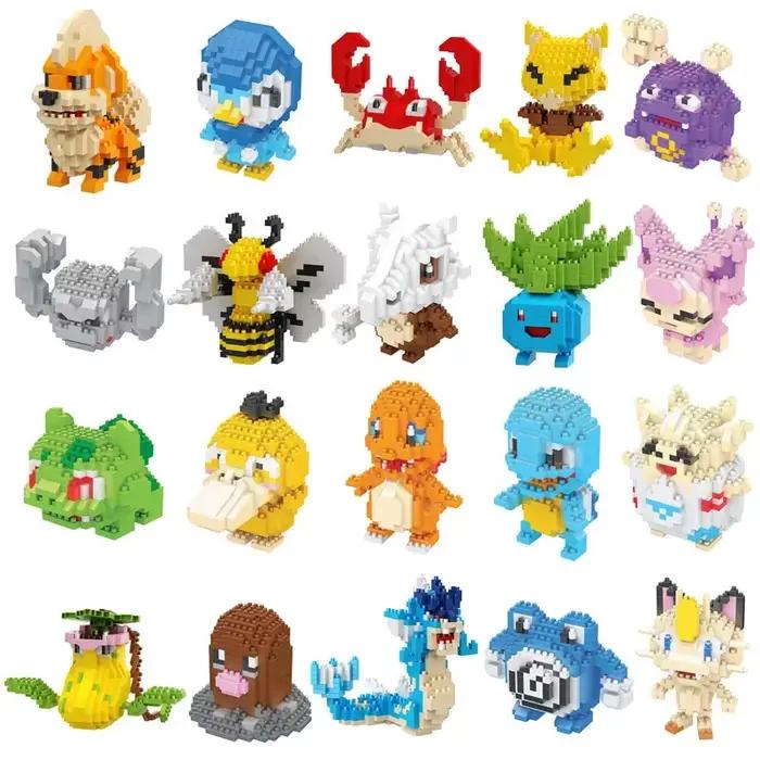 Micro blocs de construction Pokemon Marowak Jigglypuff Gengar Mudkip Piplup Raichu Gyarados Pikachu