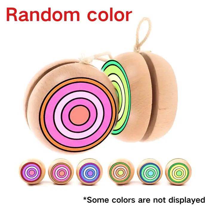 1/2 yoyo en bois de couleur aléatoire et 10/20 cordes de rechange