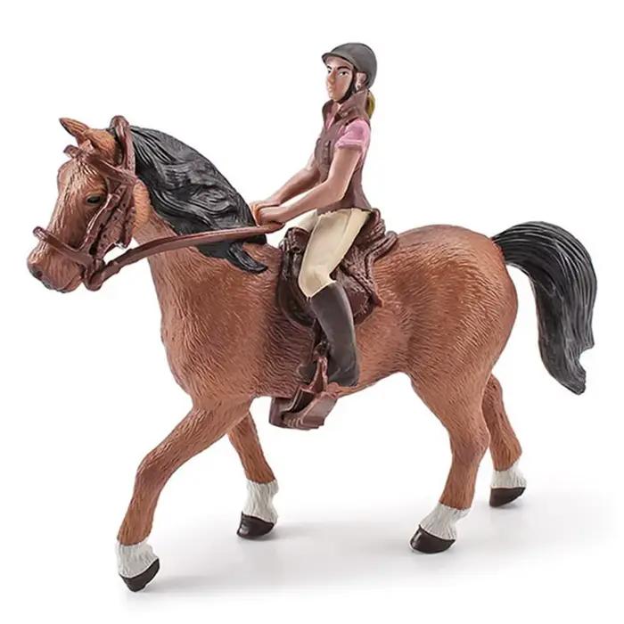Bricolage modèle de course de chevaux cavalier ferme Figurines d'animaux