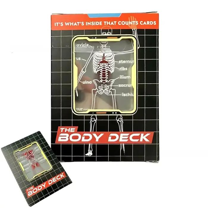 Cartes à jouer de pont corporel, cartes à jouer d'anatomie humaine intéressantes, jeu de cartes, fête de divertissement