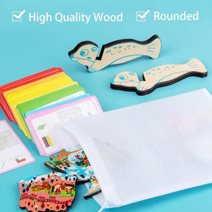 Puzzles magnétiques de carte du monde pour enfants