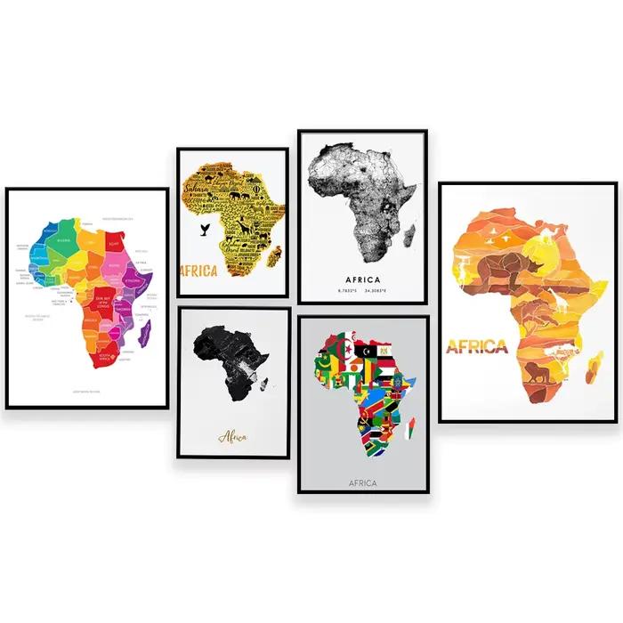 Carte de l'Afrique, carte des animaux africains