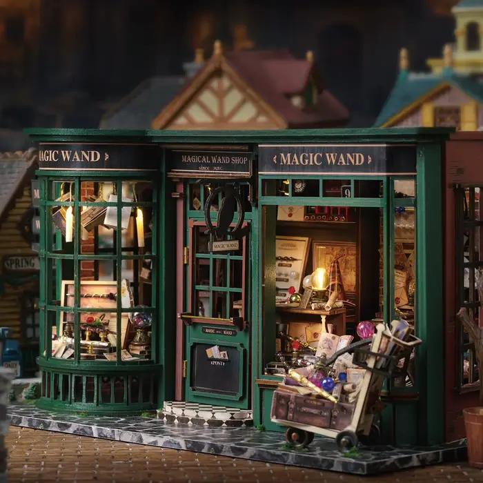 Magie boutique bricolage maison de poupée en bois Miniature