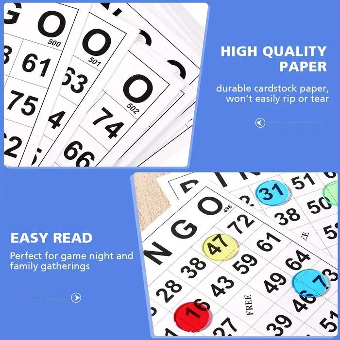 Cartes de jeu en papier pour Bingo