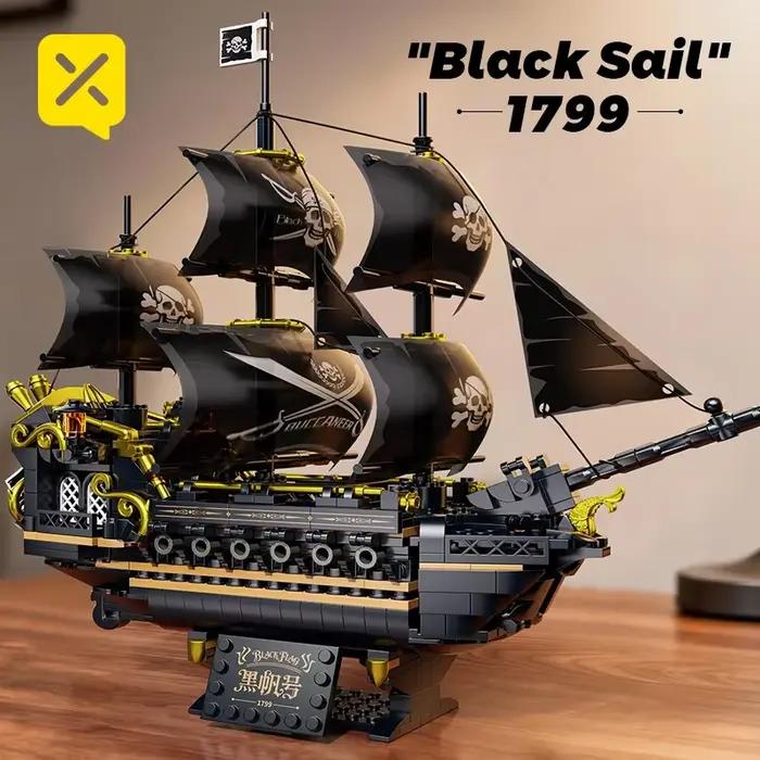 Blocs de construction de bateau pirate modèle de voilier jouets de décoration de bureau créatifs cadeaux pour enfants joueurs de 14 ans et plus pirates et amateurs de voiliers occasions spéciales