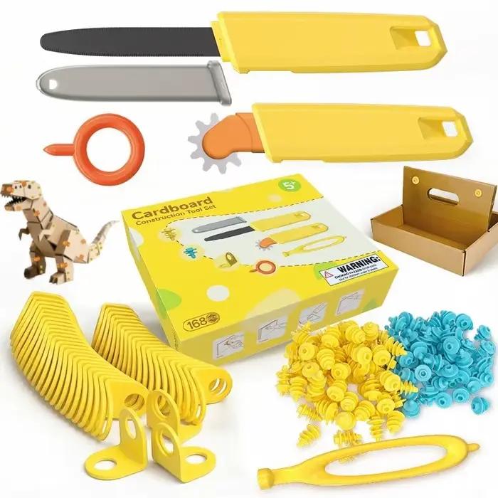 Outils en carton pour enfants avec coupe-carton et boîte