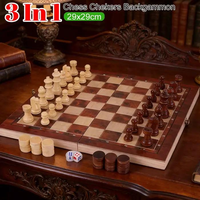 Échiquier pliable 3 en 1 (Échecs