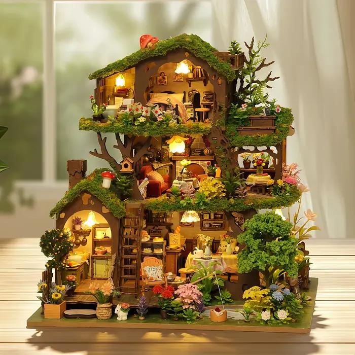 Kit de maison de poupée DIY Villa dans les arbres