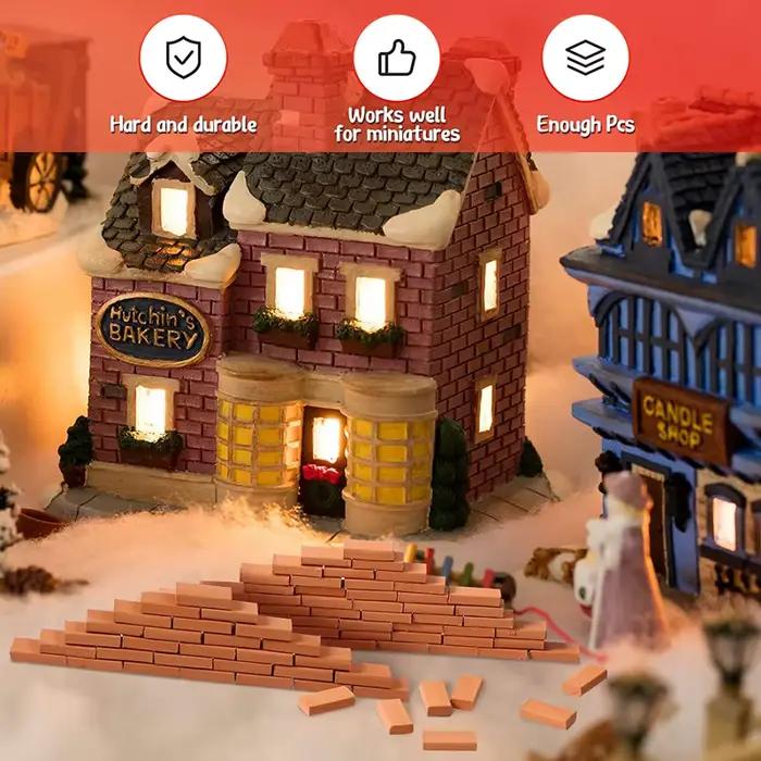 200 pièces Mini briques pour aménagement paysager