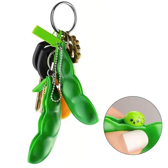 Peapod Fidget Toy – porte-clés à presser un haricot