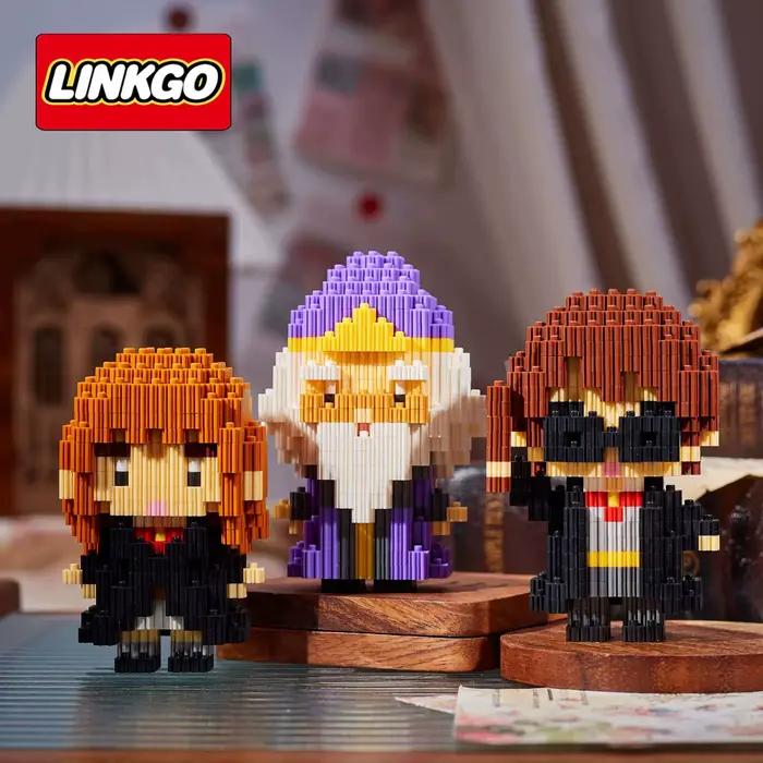 Harry Potter Linkgo blocs de construction film 3D Hermione Ron Dumbledore Snape modèle assemblage Mini brique Figure jouets pour enfant cadeau