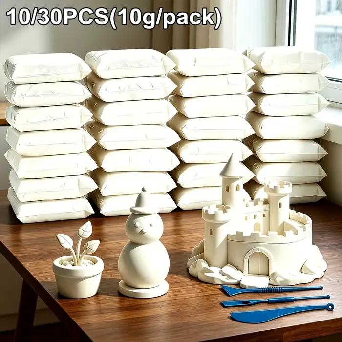 Pâte à modeler en argile blanche pure ultra-légère séchée à l'air pour enfants