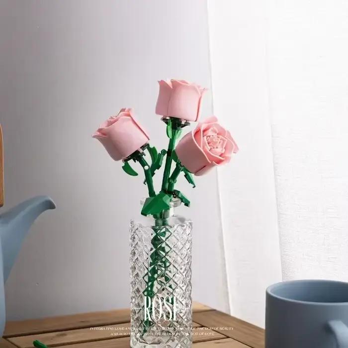 Bloc de construction de roses à fleurs éternelles