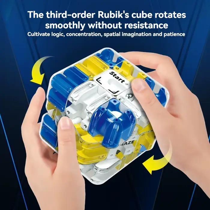 Cube à boule rotative 3D populaire 2026, cube de troisième ordre, labyrinthe de piste polyvalent, jouet puzzle de marche pour la réflexion des enfants