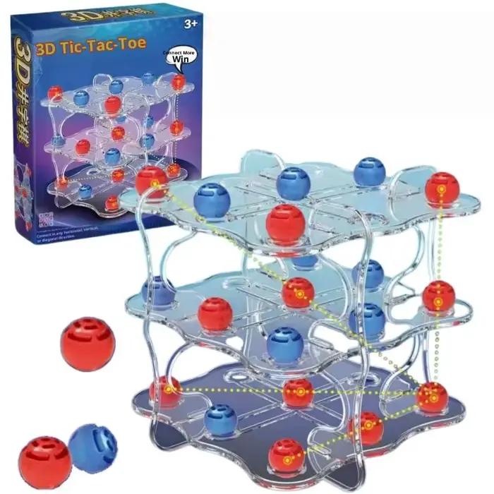 Jeux de table de stratégie-échiquier et jeu 3D Tic-Tac-Toe