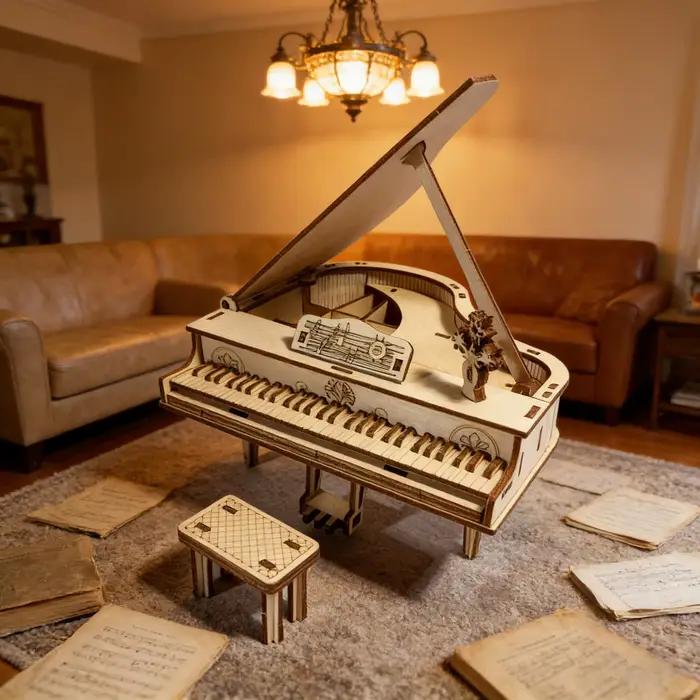 Piano puzzle 3D en bois