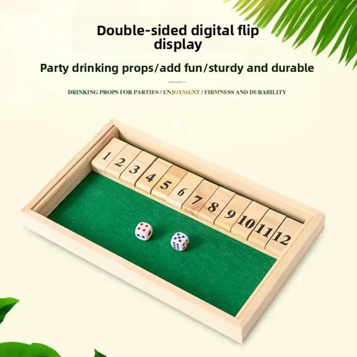Boîte fermée en bois, jeu de société à dés