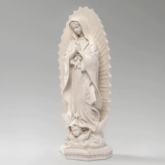 Statue religieuse Notre-Dame de Guadalupe, Figurine de la vierge marie, Sculpture en résine, Art religieux pour décoration de maison, cadeau mère marie