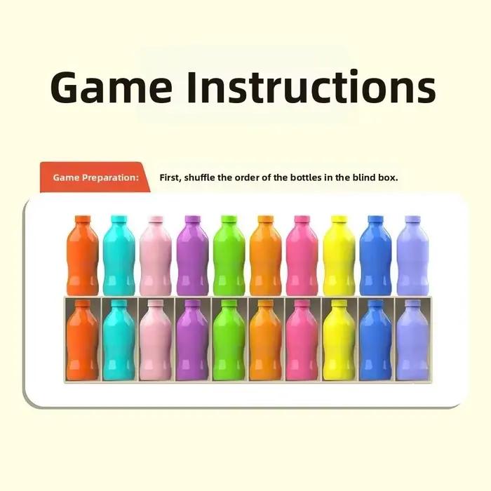 Jeu créatif de correspondance de bouteilles
