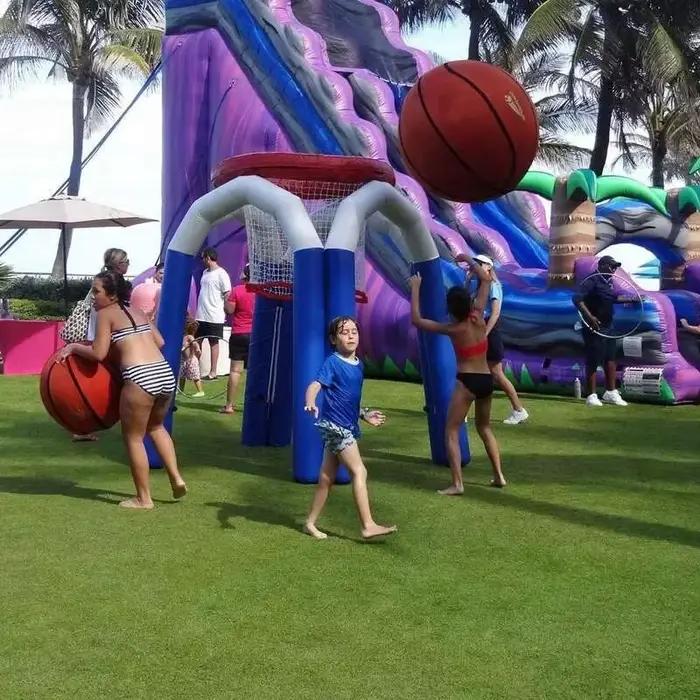 Jeu géant fait sur commande de sport de tir de basket-ball de cerceau de Iatable pour la partie dans le jardin