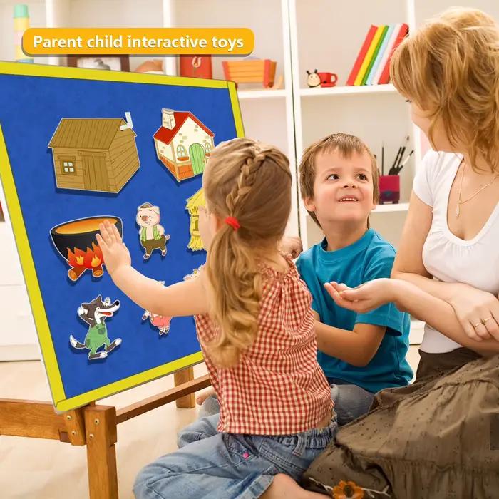 Ensemble d'histoires en feutre Les Trois Petits Cochons