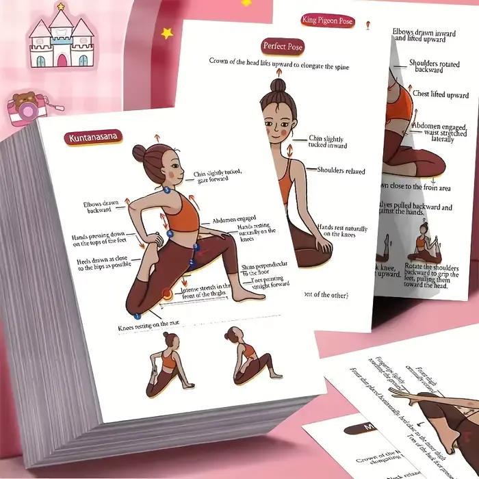 32 pièces/ensemble cartes de guidage de pose de yoga