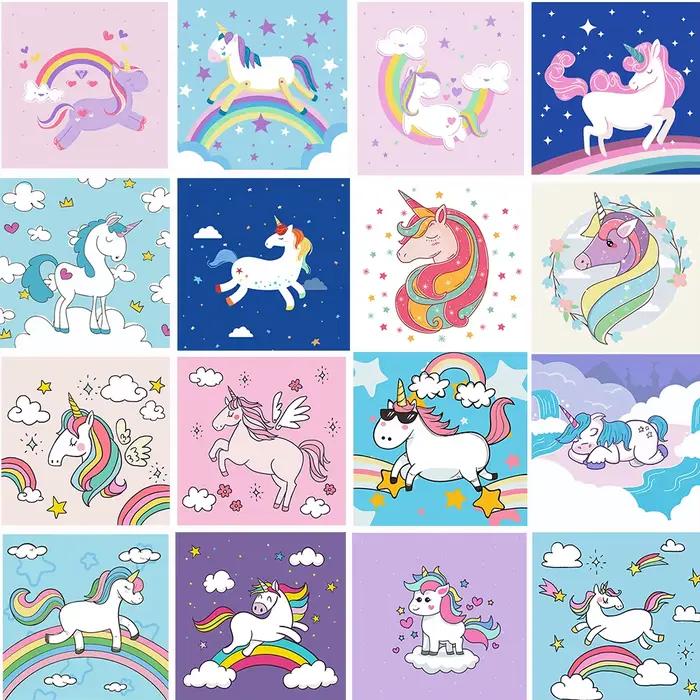 Peinture par numéros d'animaux colorés pour enfants