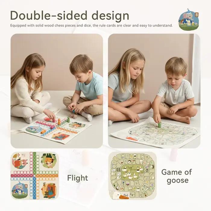 Jeu de société en toile double face pour enfants