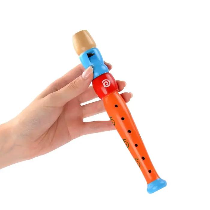 Flûte de dessin animé en bois pour enfants