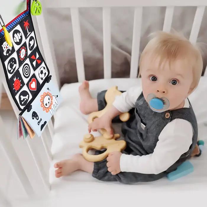 Livre en tissu COOLPLAY avec miroir déformé et dessins animés doux pour éveil précoce des enfants occasions spéciales