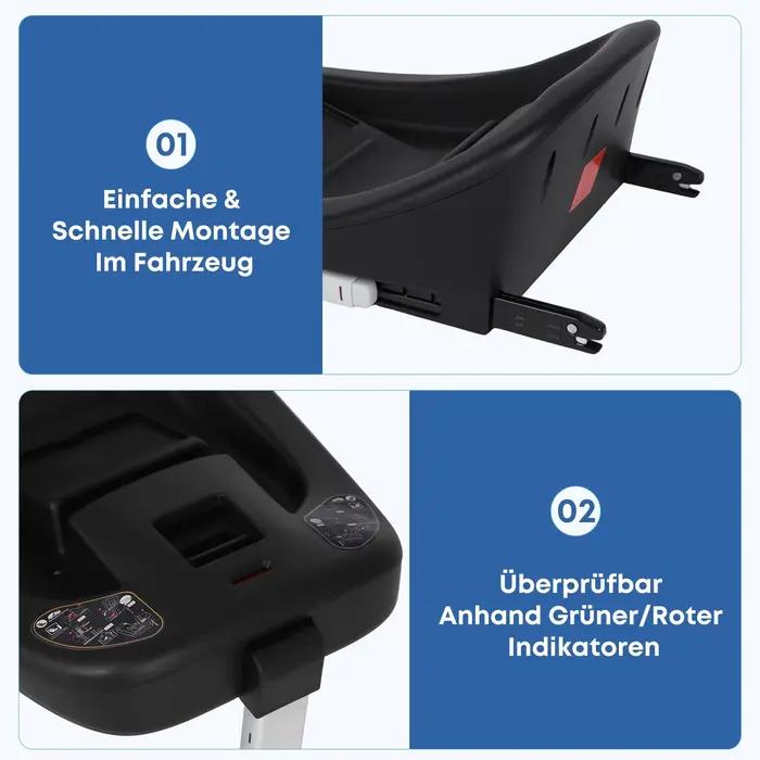 Siège auto pour bébé Babyvoyage noir avec base Isofix