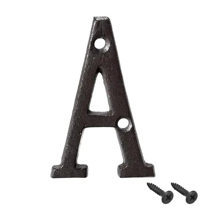Lettres chiffres extérieurs flottants signes d'adresse en métal plaques de porte vis numéros
