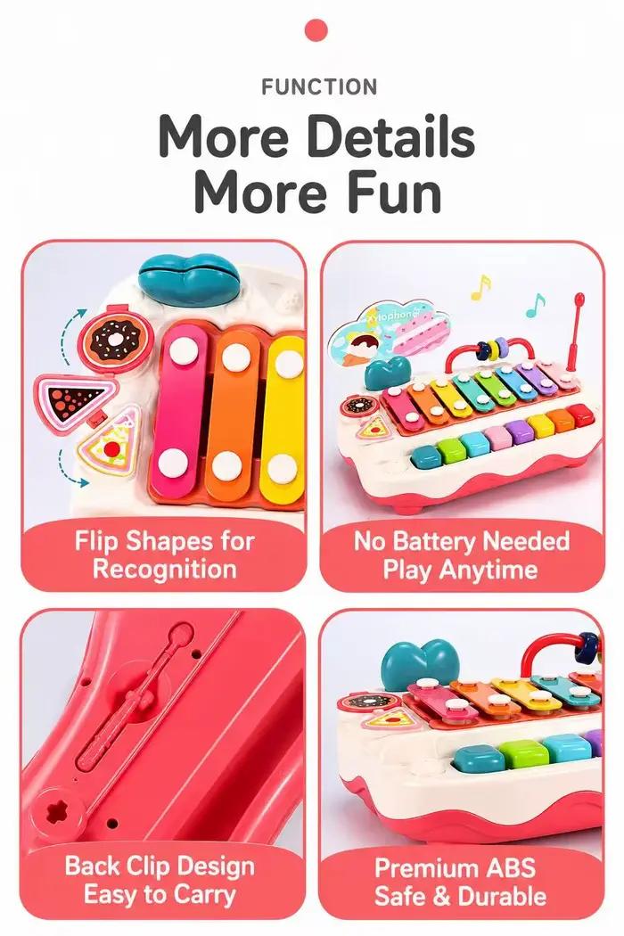 Xylophone en forme de gâteau pour enfants