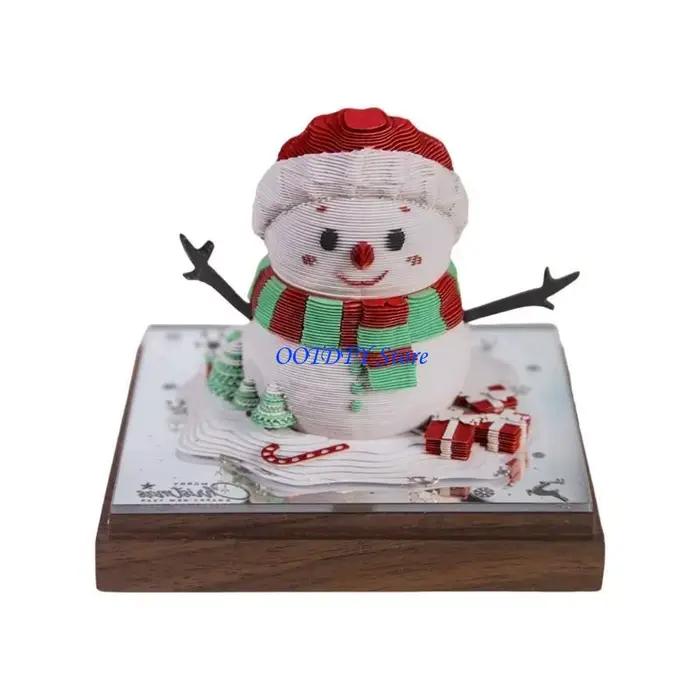 Calendrier bonhomme neige sculpté en papier déchirable 367A 2026